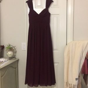 Deep purple floor length gown. Lulus.